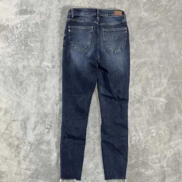 Judy Blue Skinny Jeans 7/28 High Rise Dark Wash Stretch Style JB88527 - Picture 4 of 9